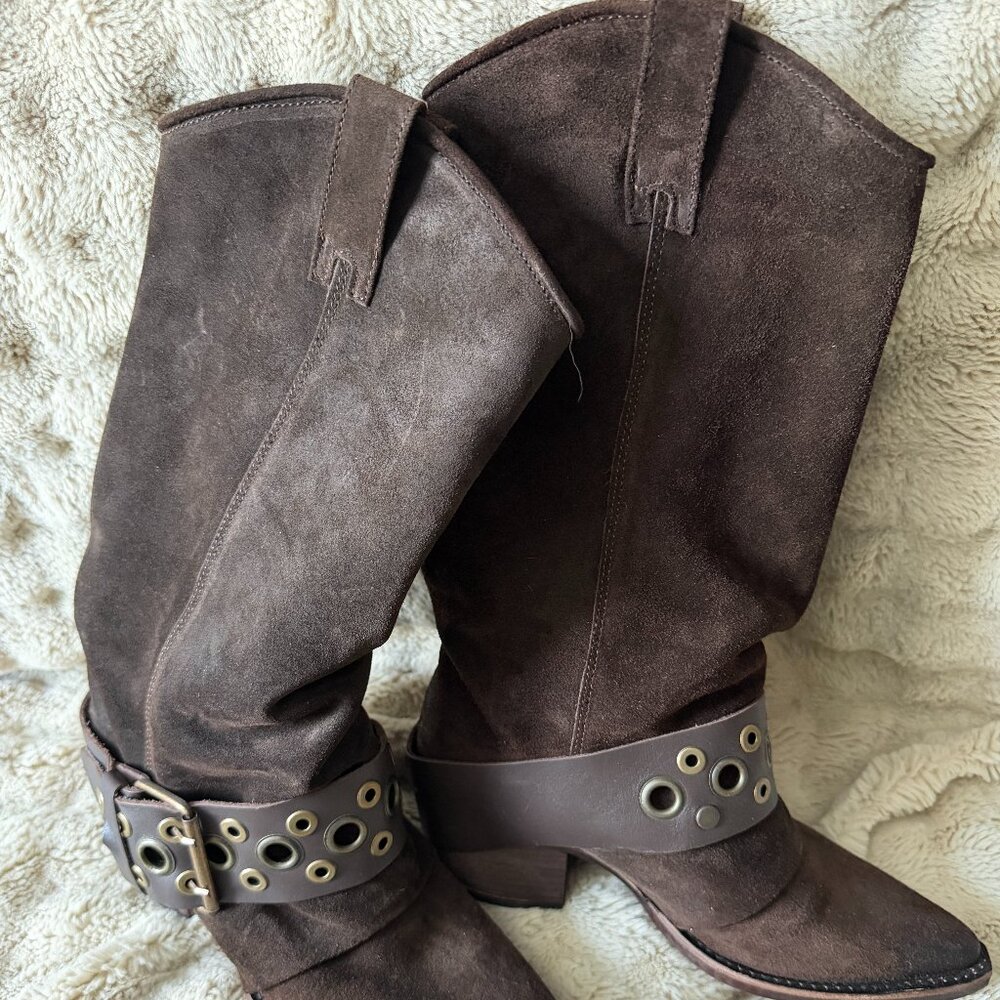 NWOT Steve Madden Womens Tall Boots Dark Brown Size 9.5